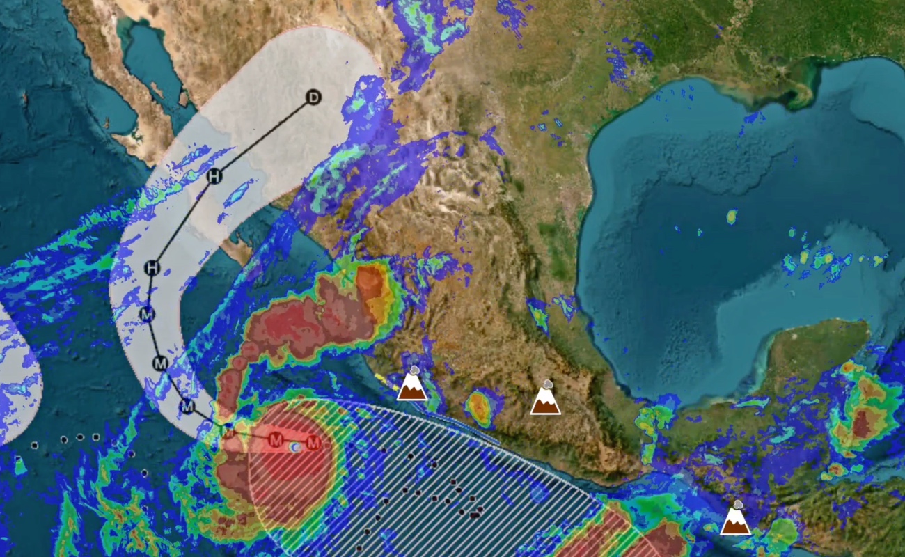 ‘Polo’ se vuelve a intensificar; se dirige a la península de Baja California