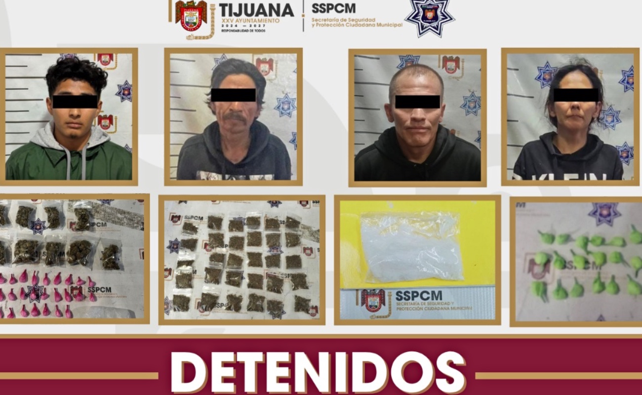 Captura  Policía Municipal a cuatro en distintos hechos