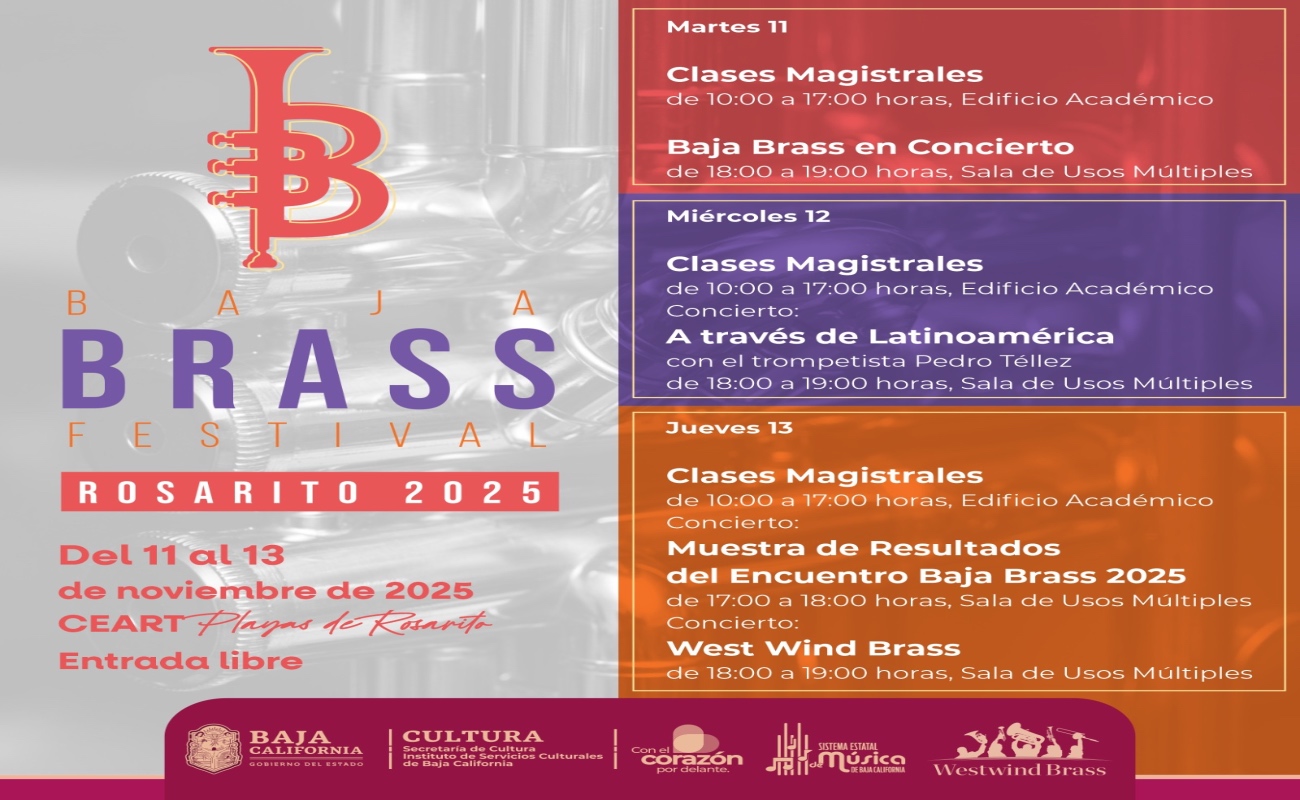 CEART Playas de Rosarito, sede del “Baja Brass Festival 2025”