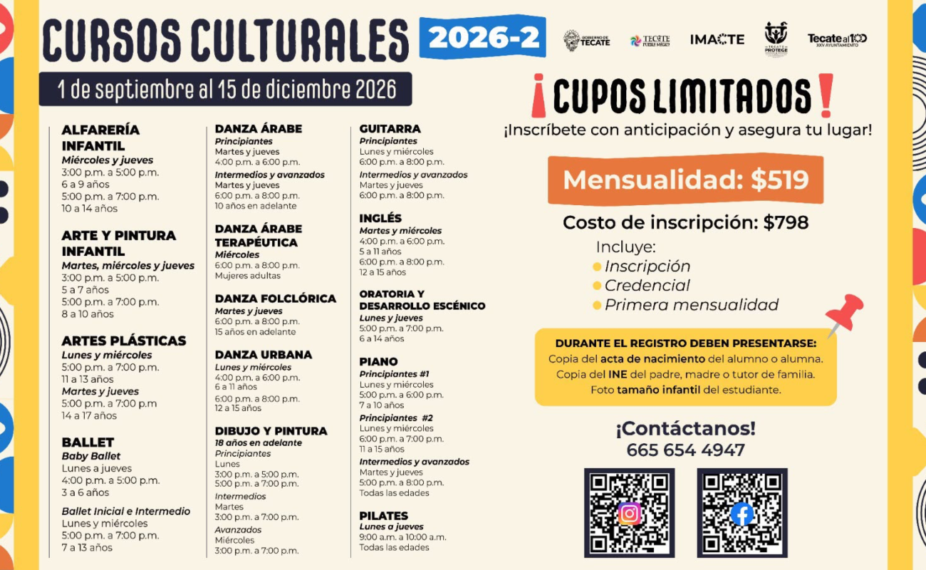 Los cupos son limitados, por lo que se invita a realizar el trámite con anticipación.