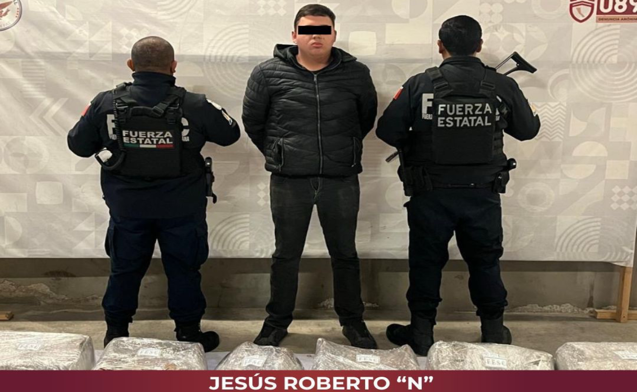 El detenido quedó a disposición de la Fiscalía General de la República (FGR).