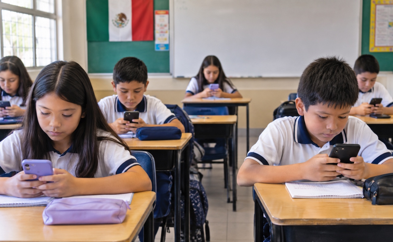El Gobierno de México restringirá a partir del 3 de noviembre el uso de celulares y otros dispositivos con acceso a internet en escuelas primarias y secundarias.