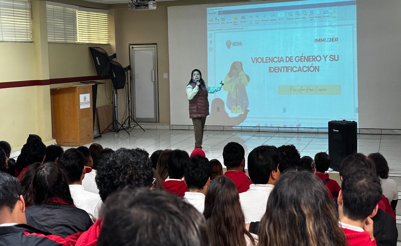 IMMUJER Tecate fortalece la prevención de la violencia con jornada formativa en CETis No. 25