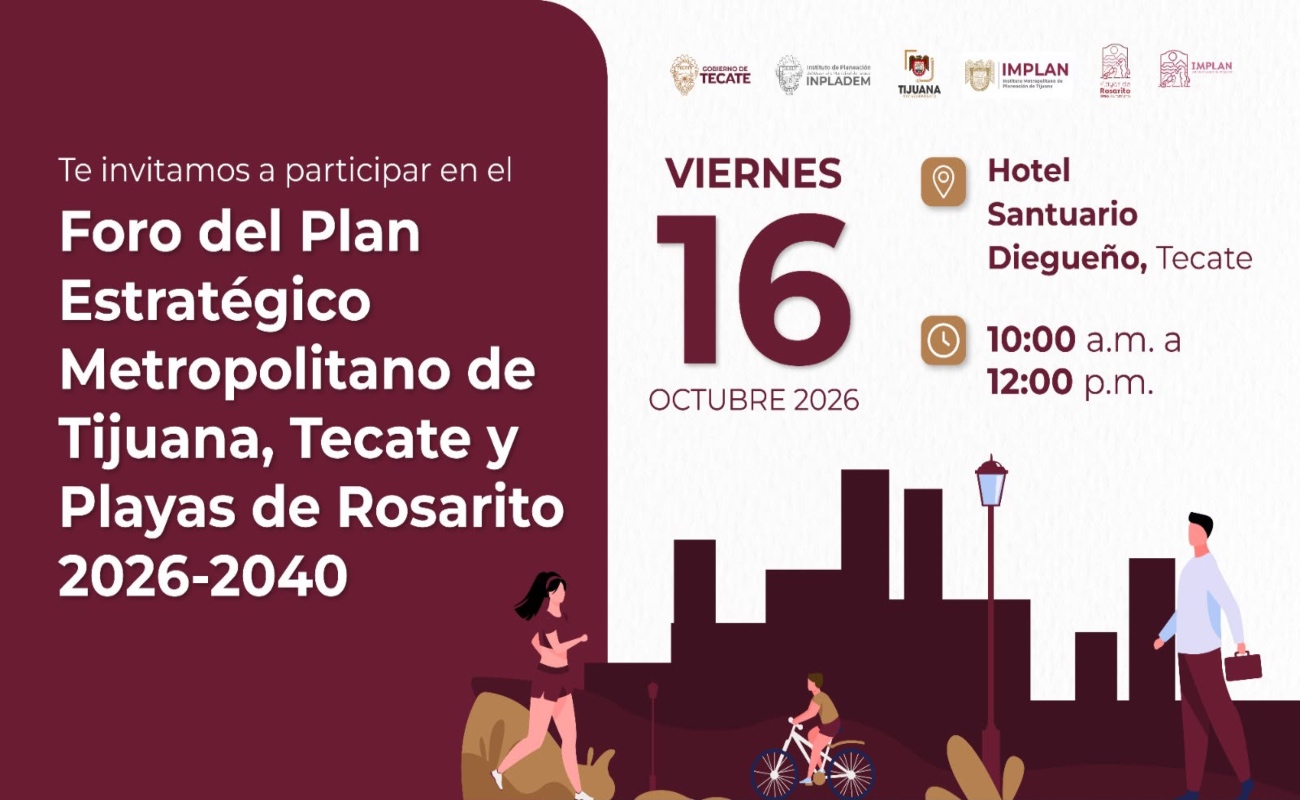 Invitan a participar en el Foro del Plan Estratégico Metropolitano 2026-2040