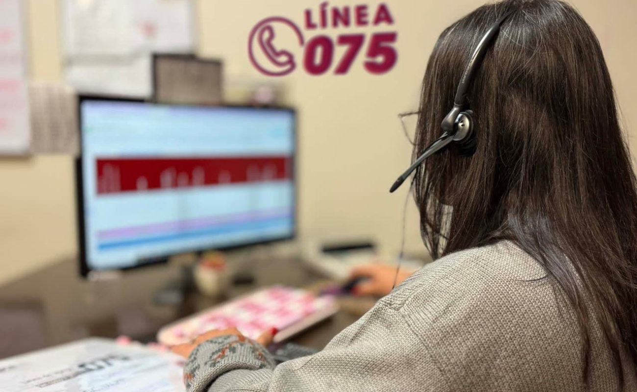 Atiende Gobierno Municipal cerca de 2 mil llamadas a la Línea de Intervención en Crisis 075 durante 2025