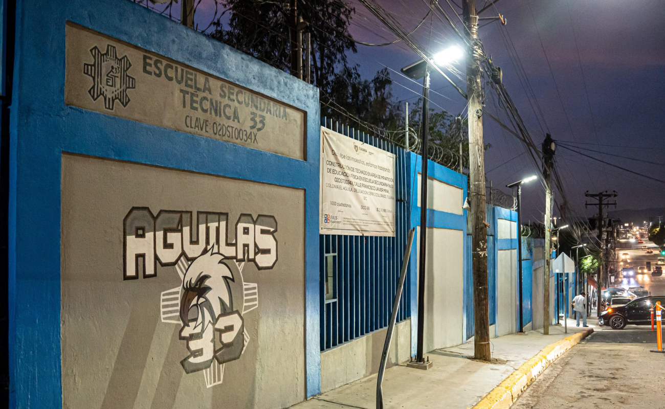 El Sendero Seguro se instaló en las inmediaciones de la Escuela Secundaria Técnica No. 33.