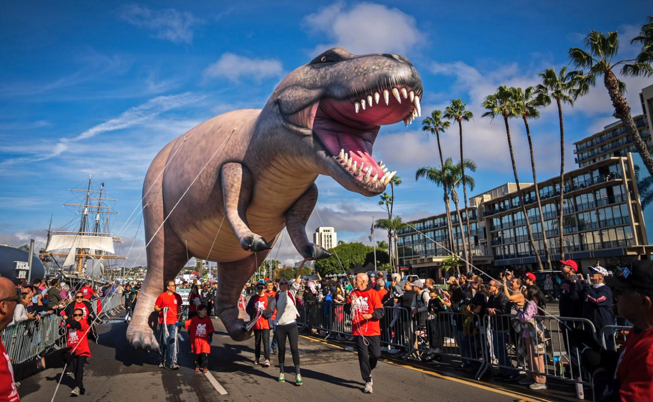 El paseo fue a lo largo de North Harbor Drive,