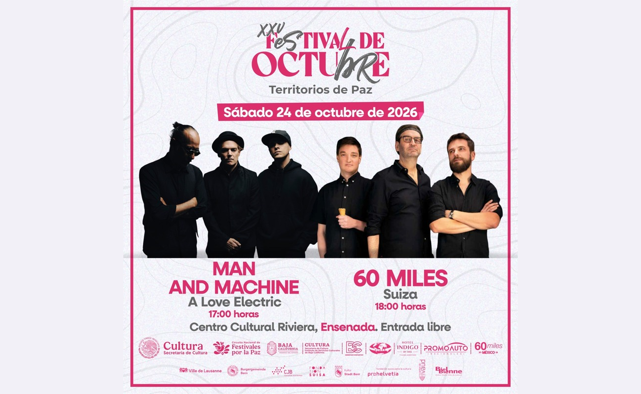 Festival de Octubre reunirá tres propuestas musicales en concierto gratuito en CEART Ensenada