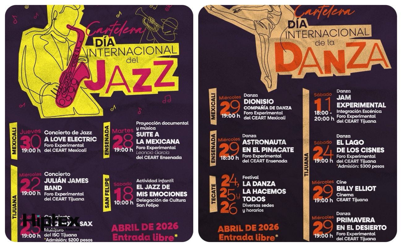Baja California celebra el Día Internacional de la Danza y el Jazz con actividades gratuitas en todos los municipios.