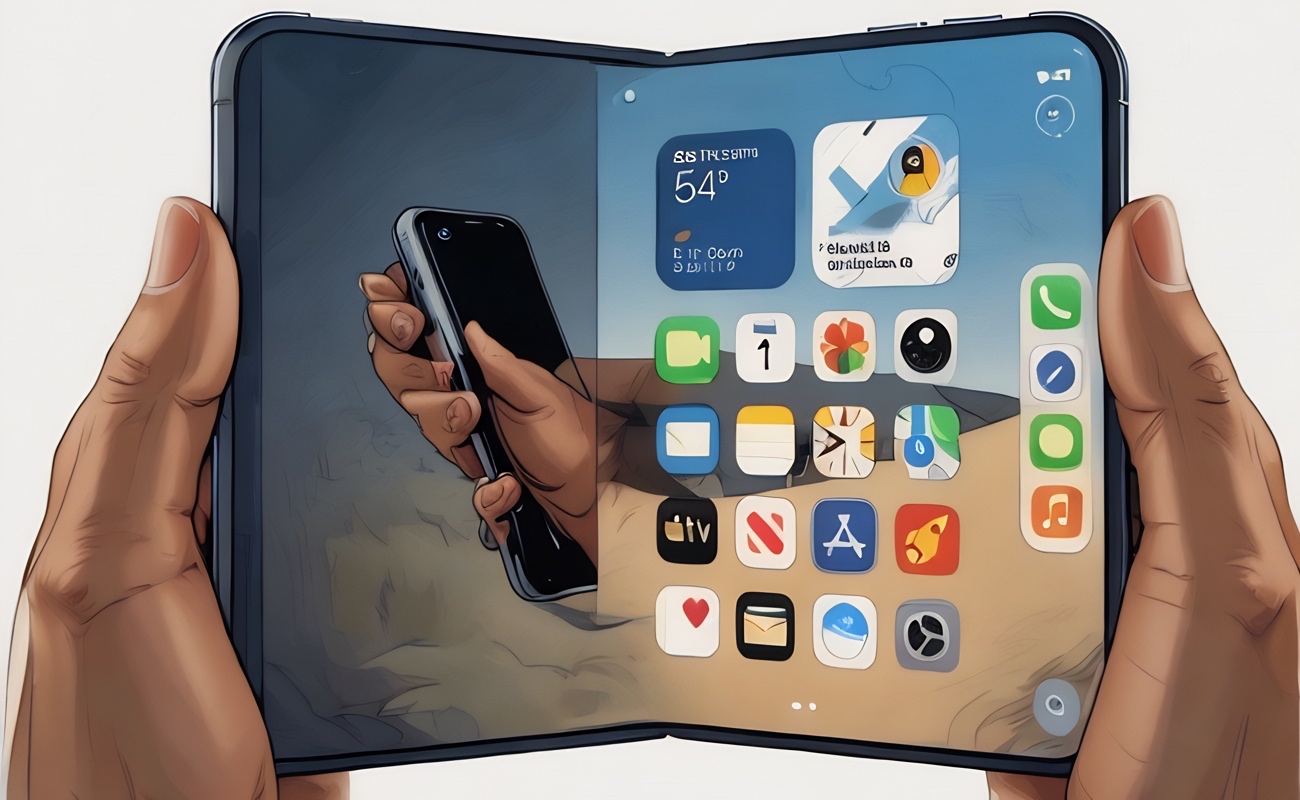 Presenta Apple su primer teléfono plegable en forma de pasaporte: iPhone Duo