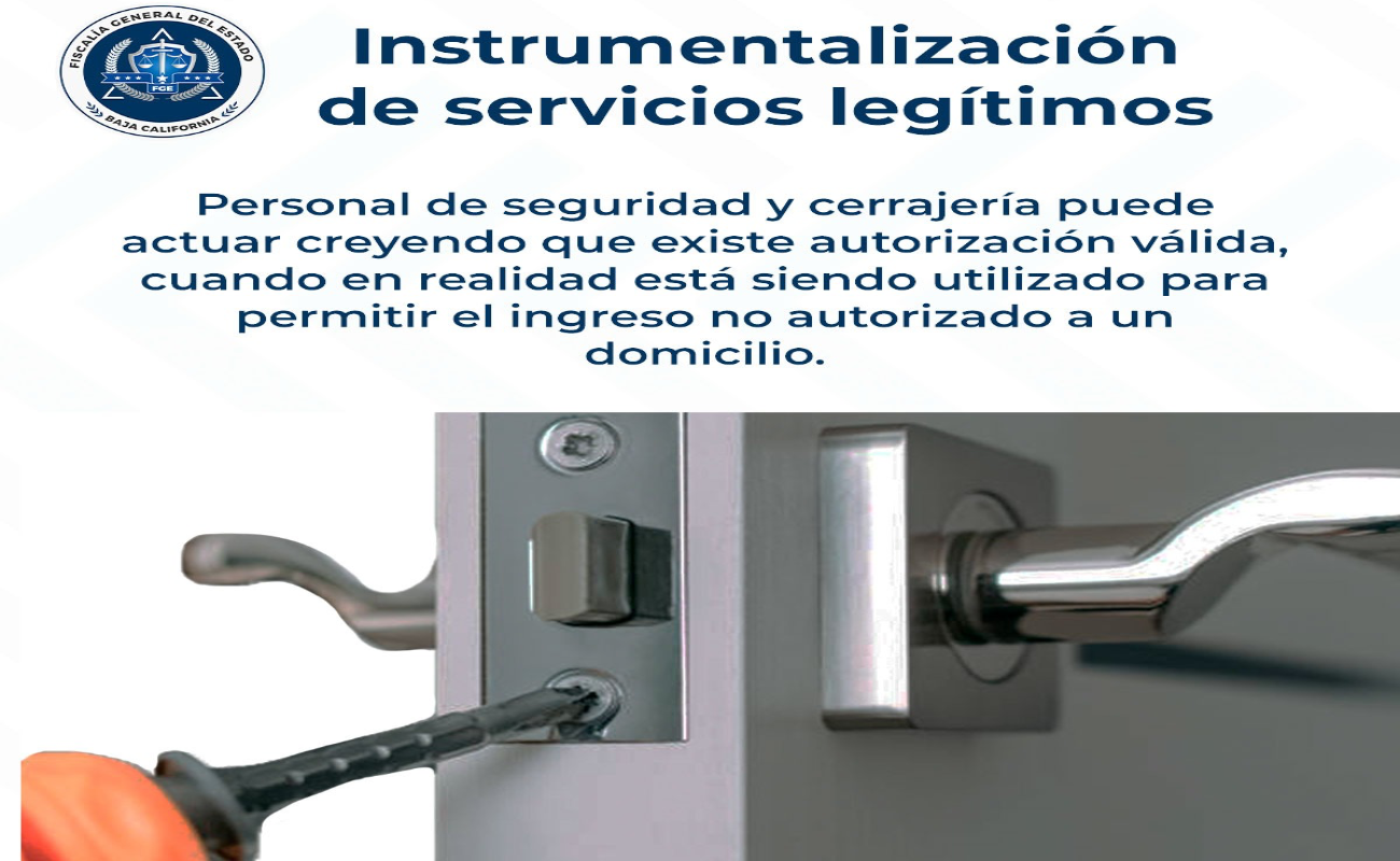 La institución llama a la ciudadanía a verificar autorizaciones antes de permitir accesos a inmuebles.