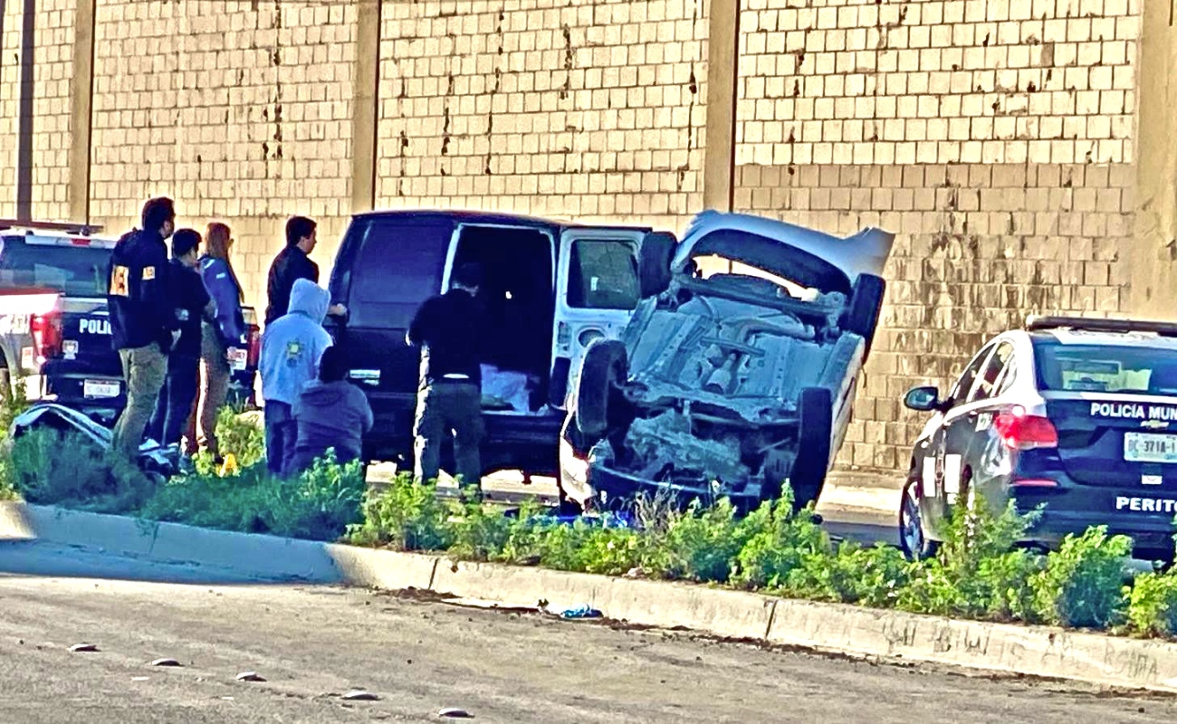 El accidente se registró a la altura del Parque Industrial Los Pinos.