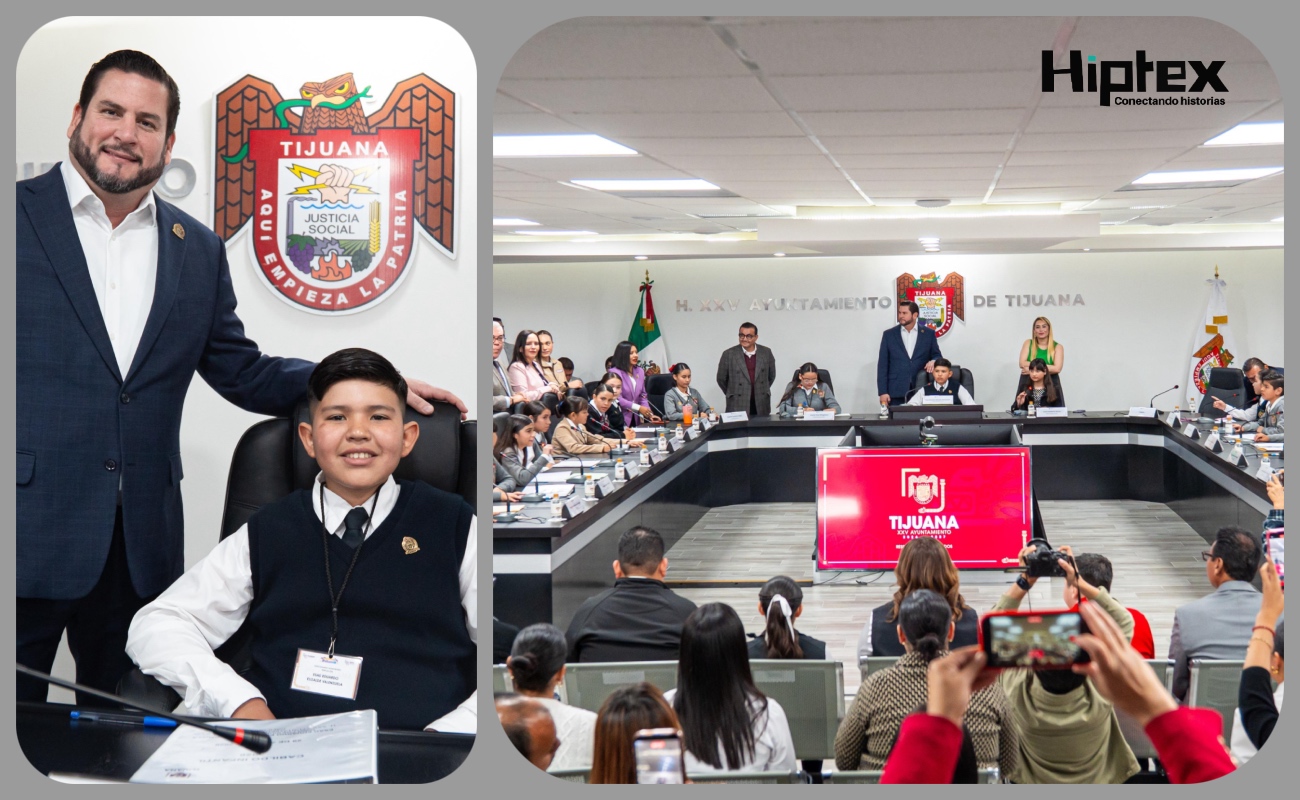 Ismael Burgueño, acompañó a Esaú Eduardo Elizalde Valenzuela, presidente municipal honorario del Cabildo “Infantil Infancia en la Presidencia”.