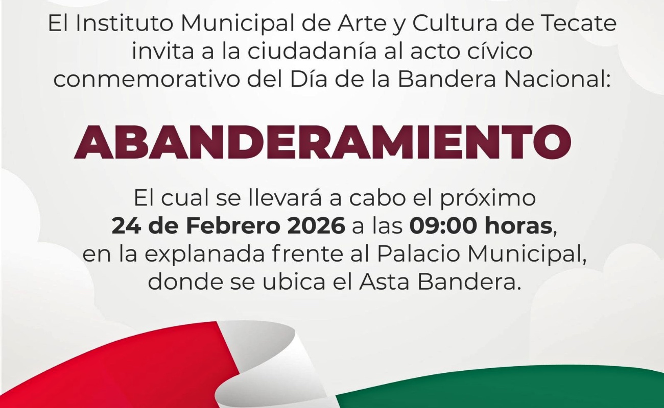 Conmemorarán con orgullo el Día de la Bandera