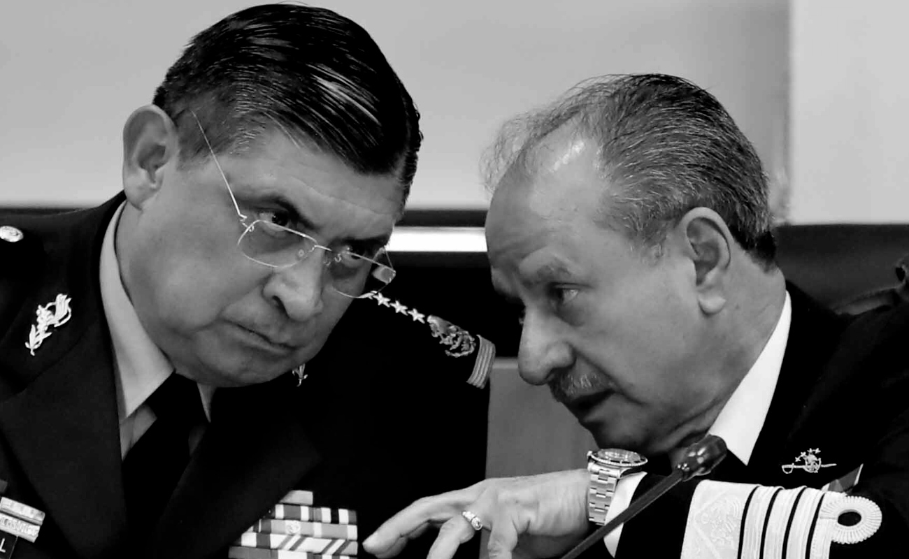 Luis Crescencio Sandoval y José Rafael Ojeda, titulares de la Sedena y Marina respectivamente.