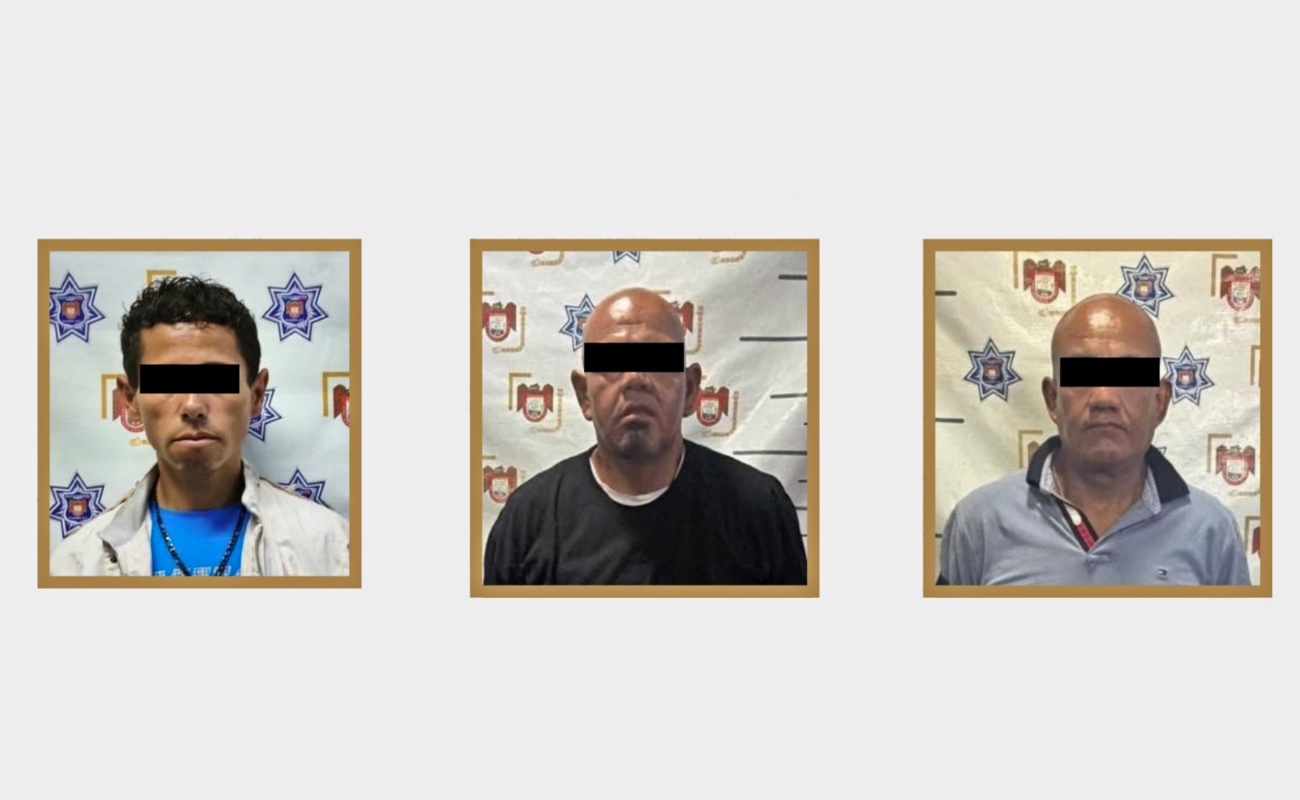 Arresta la Policía Municipal a tres hombres con órdenes de aprehensión vigentes en distintos hechos; uno de ellos es objetivo prioritario por robo a comercios