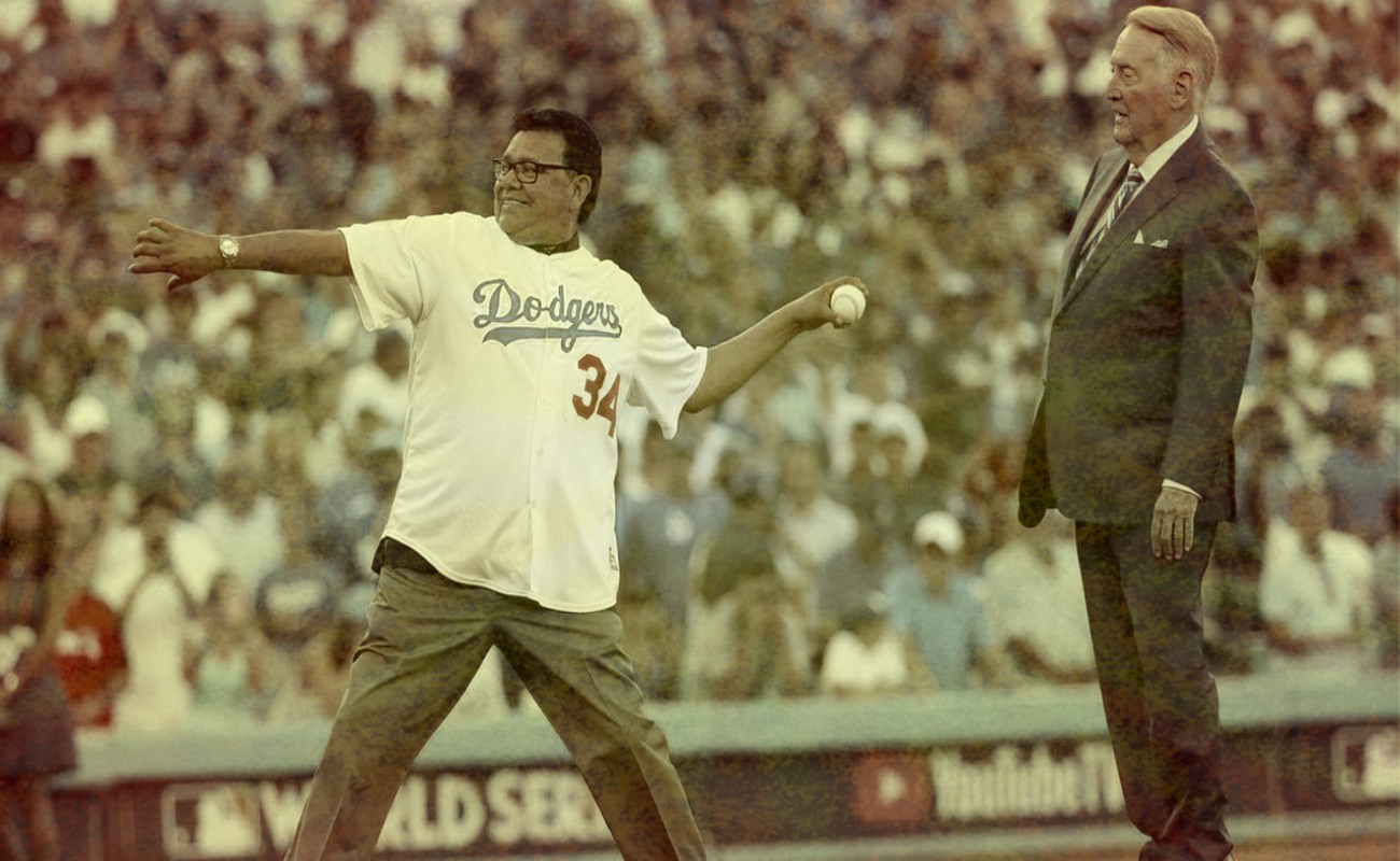 Fernando Valenzuela y Steve Yeager, hicieron mancuerna esta noche en Dodger Stadium