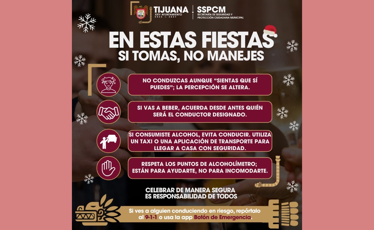 Más de 5 mil 400 personas aseguradas que presentaban ebriedad incompleta.