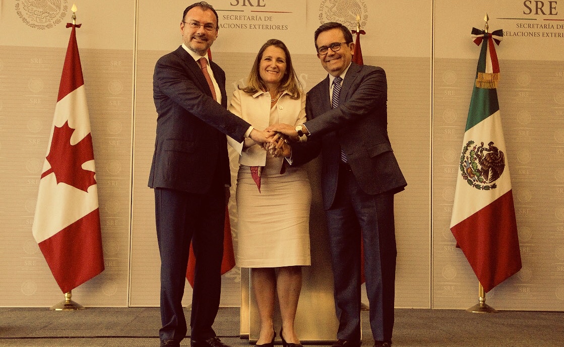 México y Canadá están más cerca que nunca por la renegociación del TLCAN, consideró Luis Videgaray.