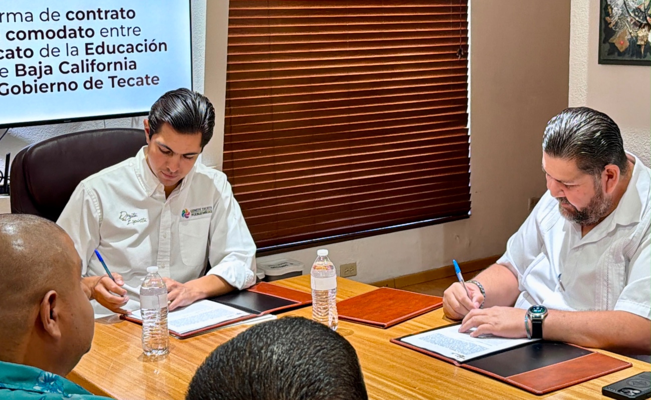 Firman contrato de comodato para fortalecer la infraestructura educativa y recreativa en Tecate