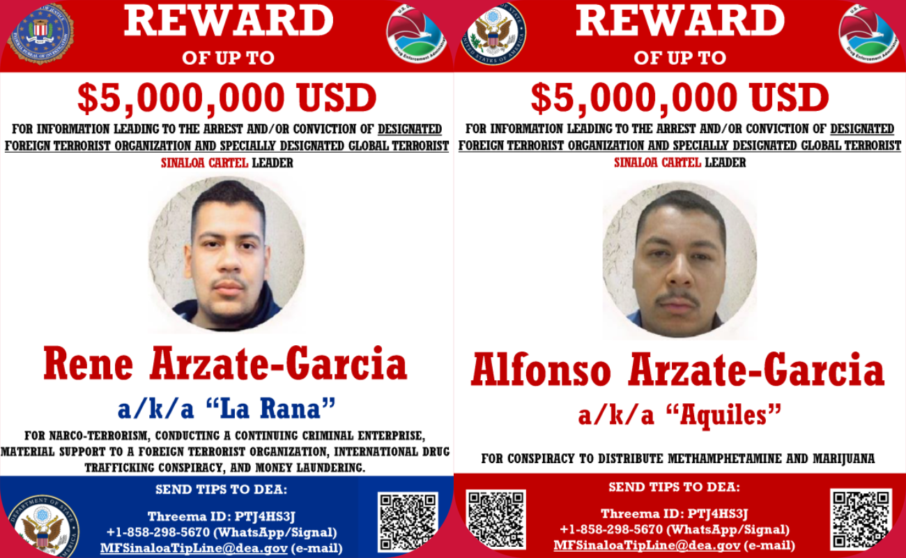 Son considerados presuntos jefes de plaza del cártel de Sinaloa en México.