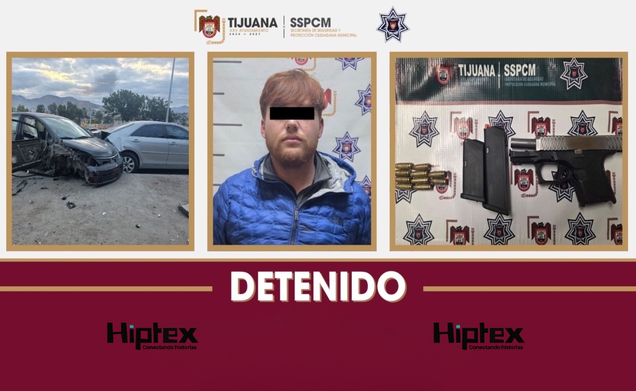 Asegura Policía Municipal a hombre por portación de arma de fuego y daños en propiedad ajena