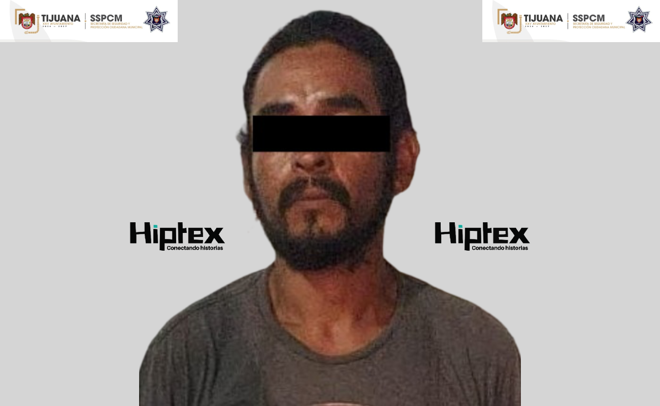 Javier “N”, fue detenido por la Policía Municipal de Tijuana.