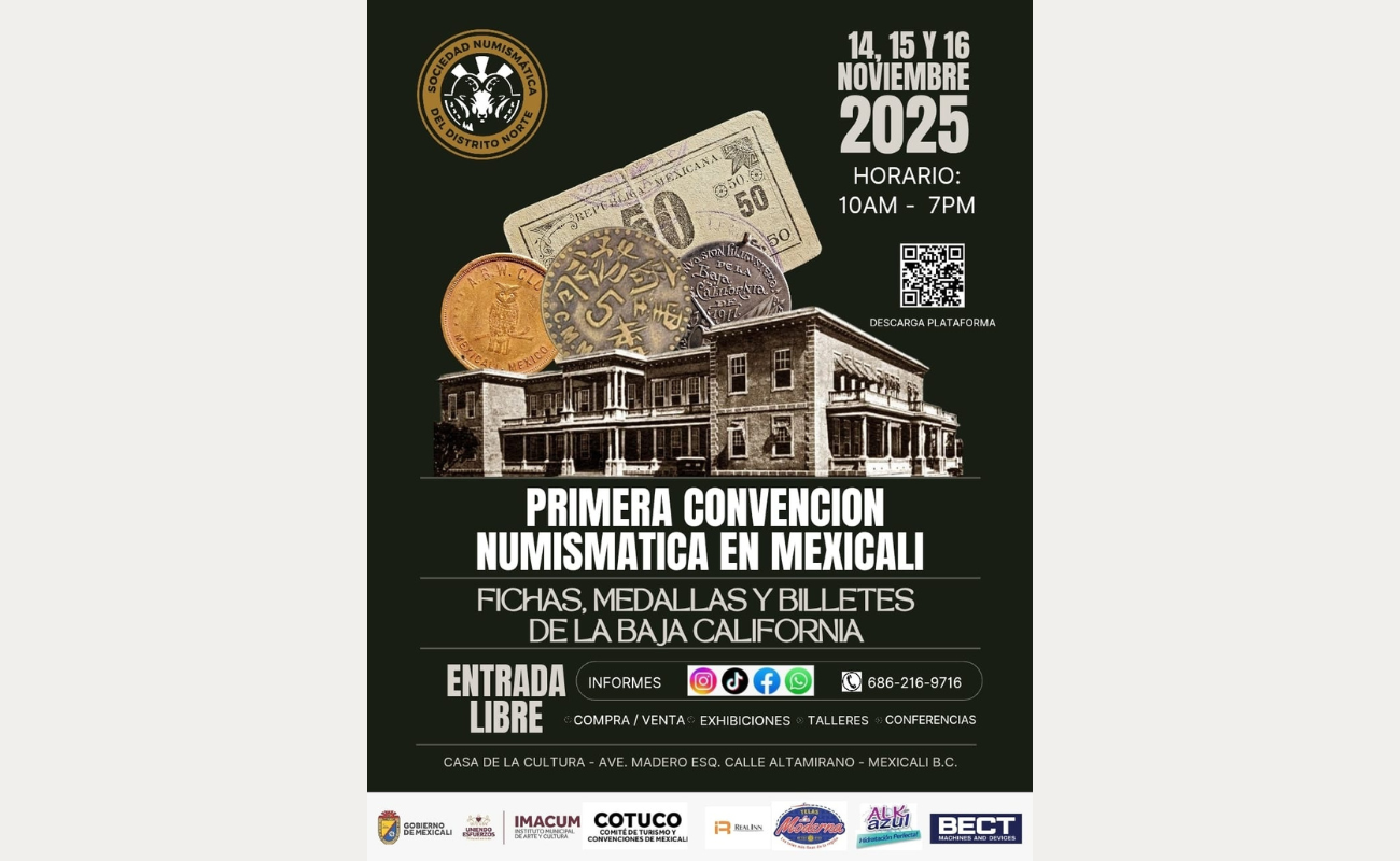 Se llevará a cabo los días 14, 15 y 16 de noviembre en las instalaciones de Casa de la Cultura de Mexicali.