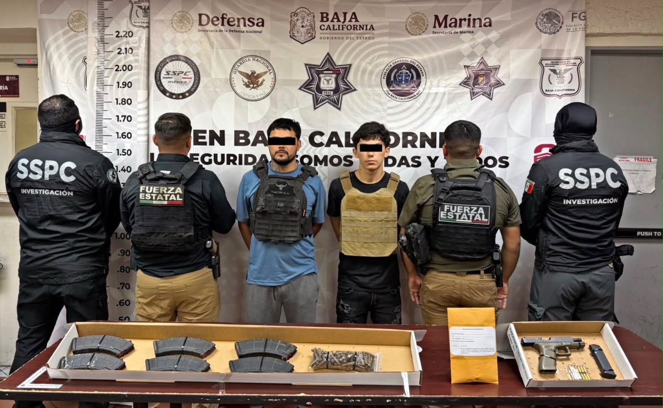 Capturan a par de jóvenes armados y ligados al crimen organizado