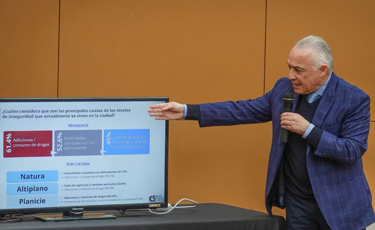 El Consejo Ciudadano de Seguridad Pública de Baja California presentó los resultados de un estudio sobre inseguridad en Tijuana.