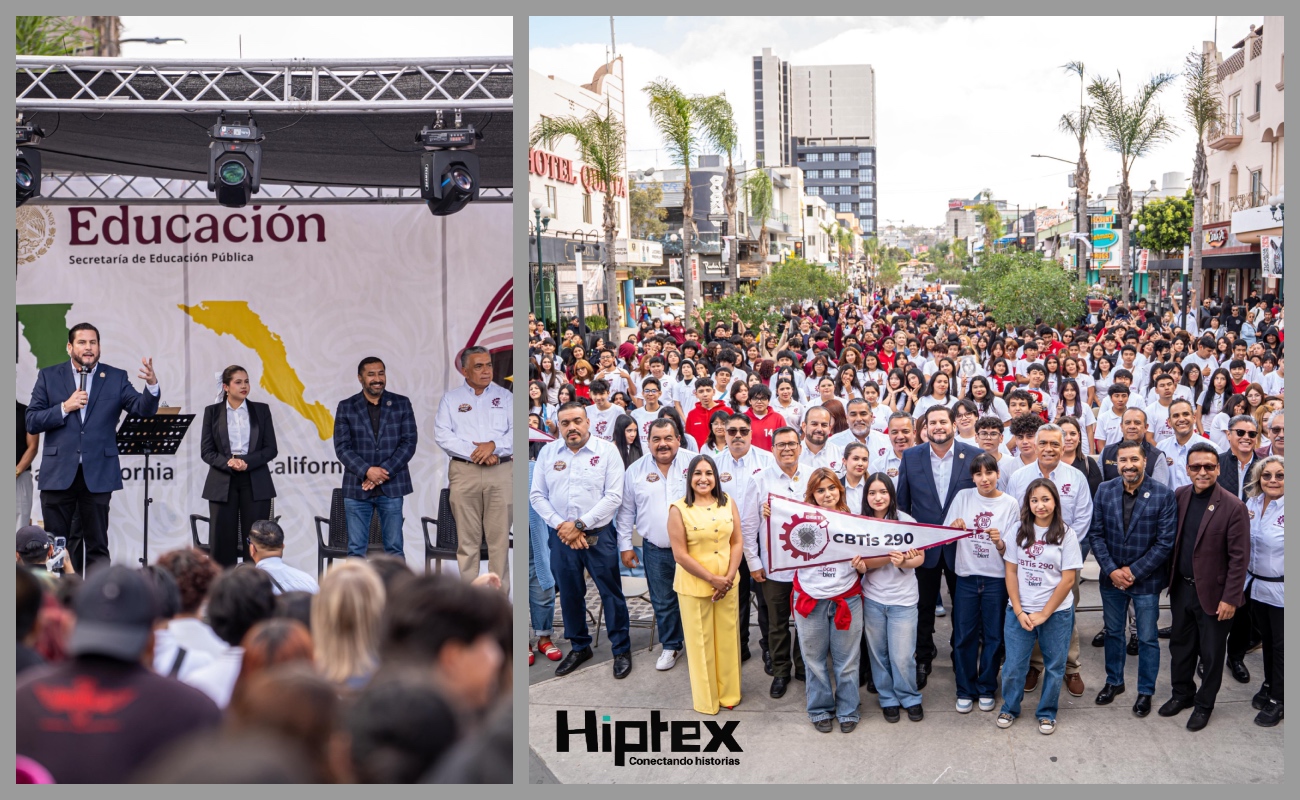 El alcalde de Tijuana, Ismael Burgueño Ruiz, reconoció el compromiso de los estudiantes de CETIS y CBTIS.