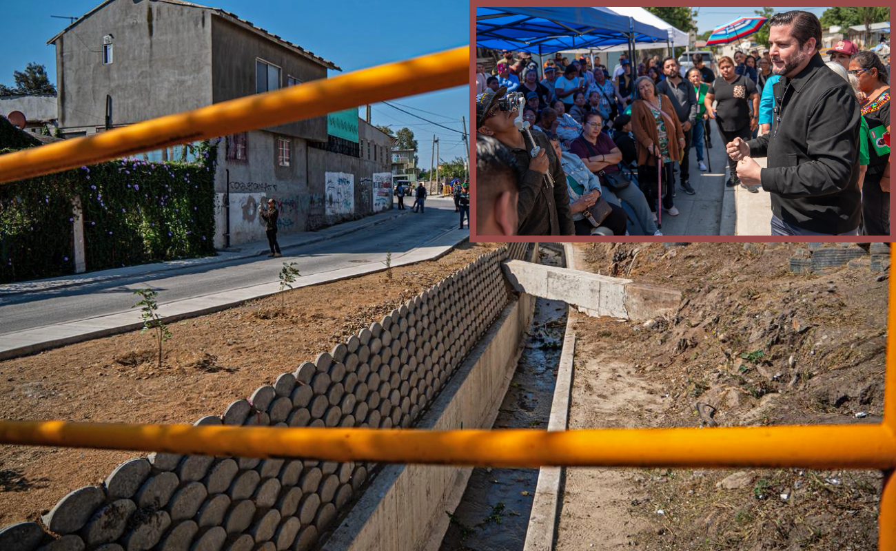 Inaugura Ismael Burgueño obra de drenaje pluvial en la colonia Valle Verde