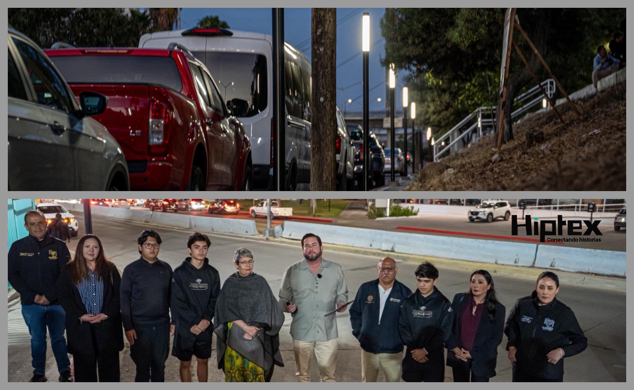 El alcalde de la ciudad, recorrió el área atendida con alumbrado tras la colocación de 53 luminarias led, en una longitud de 580 metros.