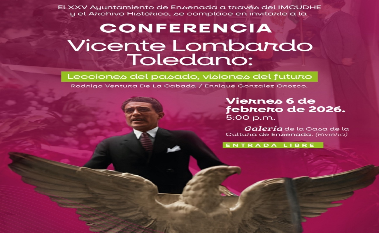 Se realizará este viernes 6 de febrero de 2026, a las 17:00 horas, en la Galería de la Casa de la Cultura de Ensenada.