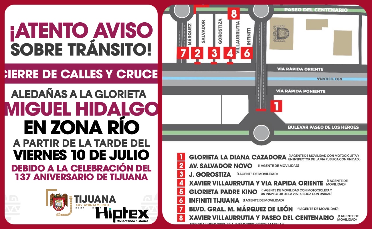 Los cierres temporales de vialidades comenzarán a implementarse a partir de hoy como parte del operativo.