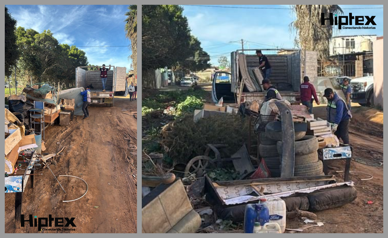 Realizan jornada de recolección de basura de traspatio a familias de Popular Todos Santos