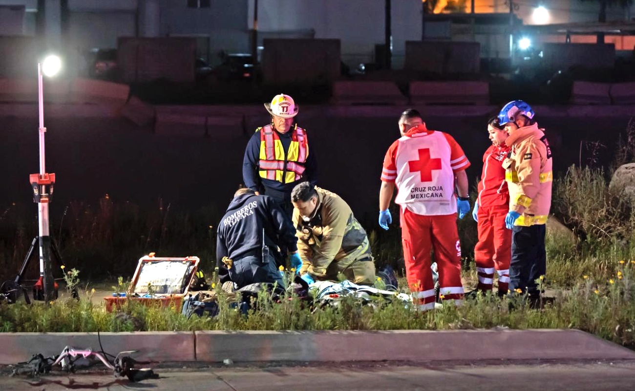 Sufre motociclista graves lesiones tras accidente en la Vía Rápida Alamar