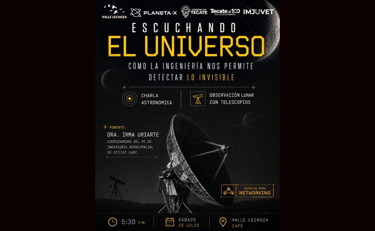 IMJUVET invita a una noche de ciencia y astronomía gratuita el 25 de julio en Valle Lechuza Café, Tecate.