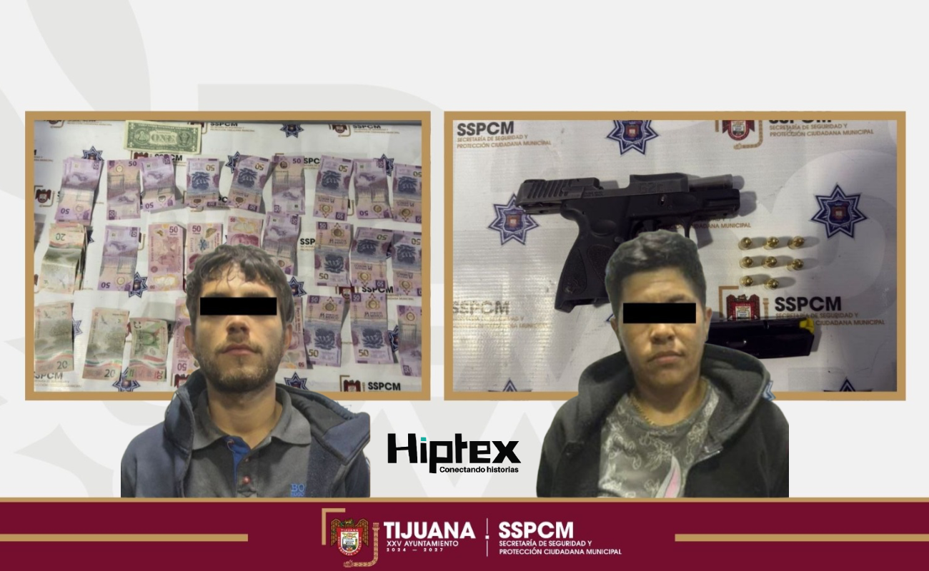 Logra Policía Municipal de Tijuana detención de dos personas por robo con violencia a Oxxo