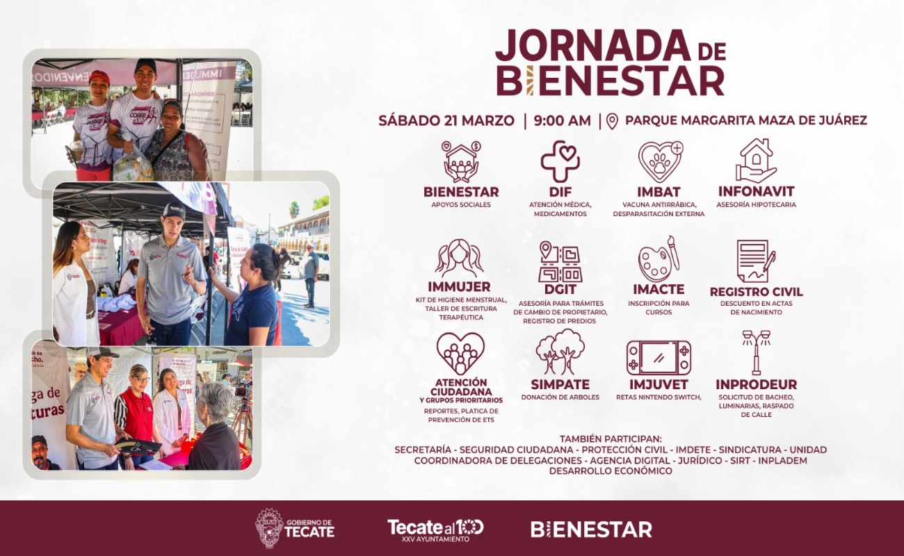 Jornada de Bienestar acerca servicios para apoyar a las familias tecatenses