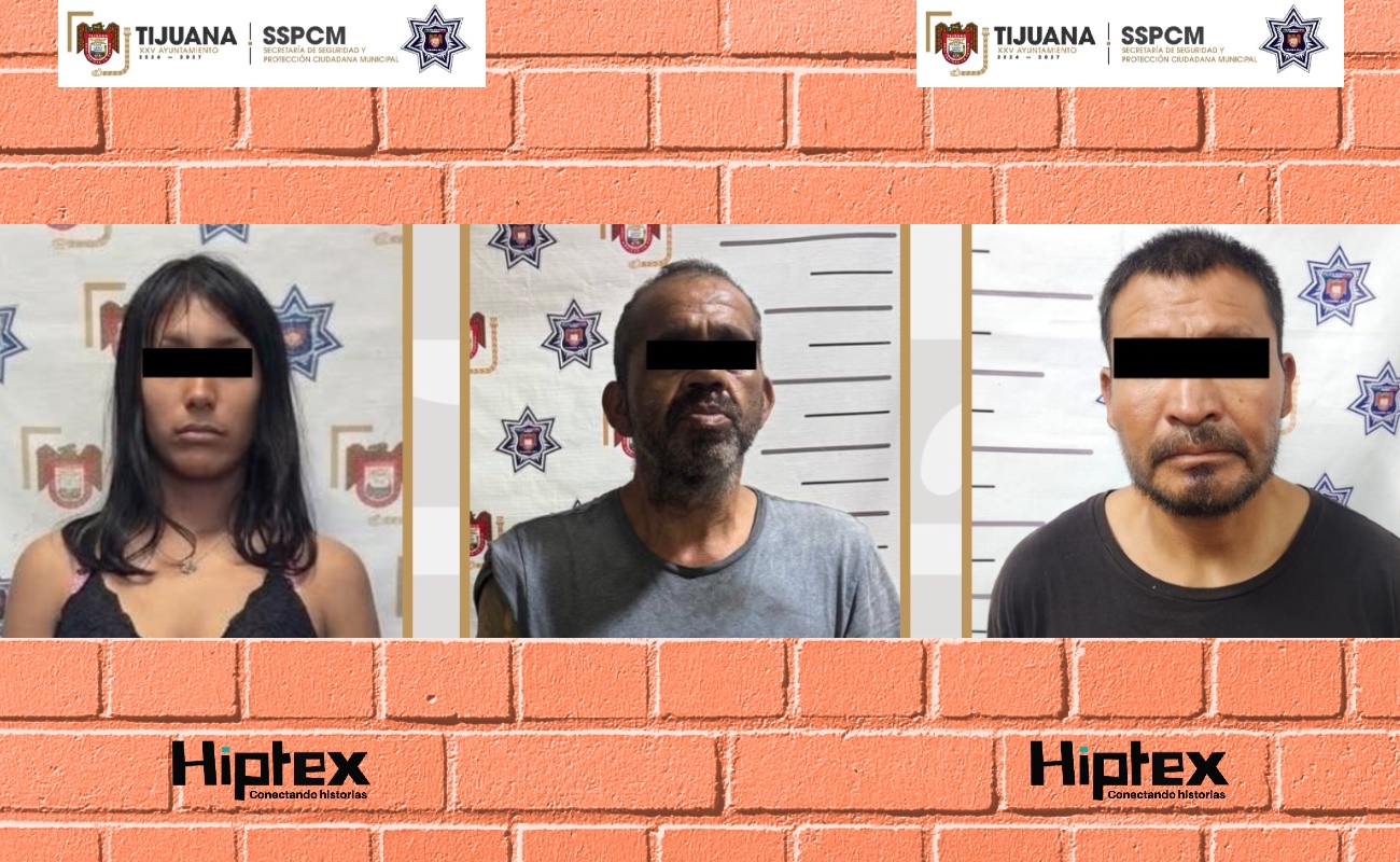 Las personas detenidas quedaron a disposición de la Fiscalía BC.