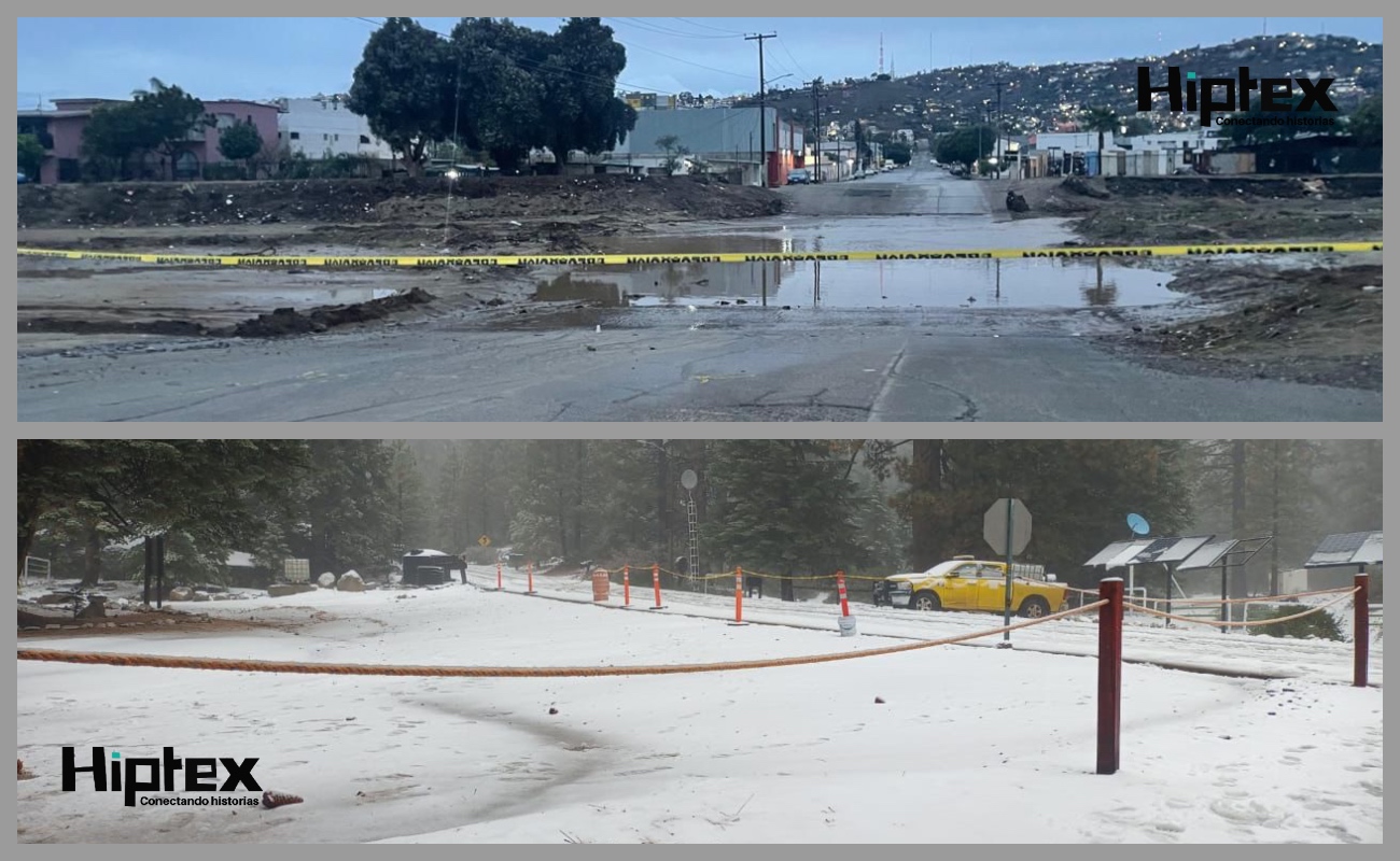 Se registran 9.6 mm de lluvia en Ensenada; se mantienen cierres preventivos de vados