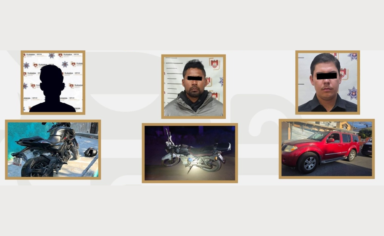 Aseguran agentes de la SSPCM a tres presuntos responsables de robo de vehículos motorizados
