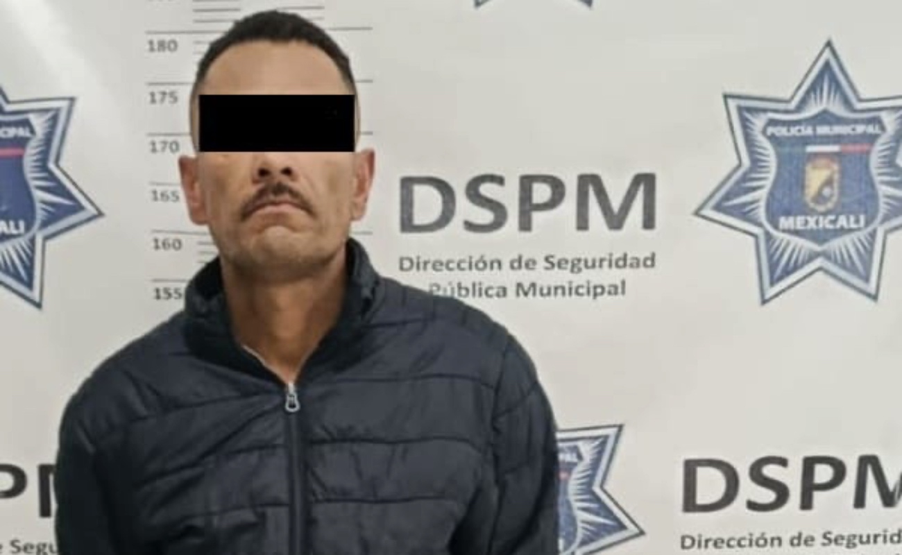 Daniel “N” fue detenido por la DSPM de Mexicali por portación de arma prohibida.