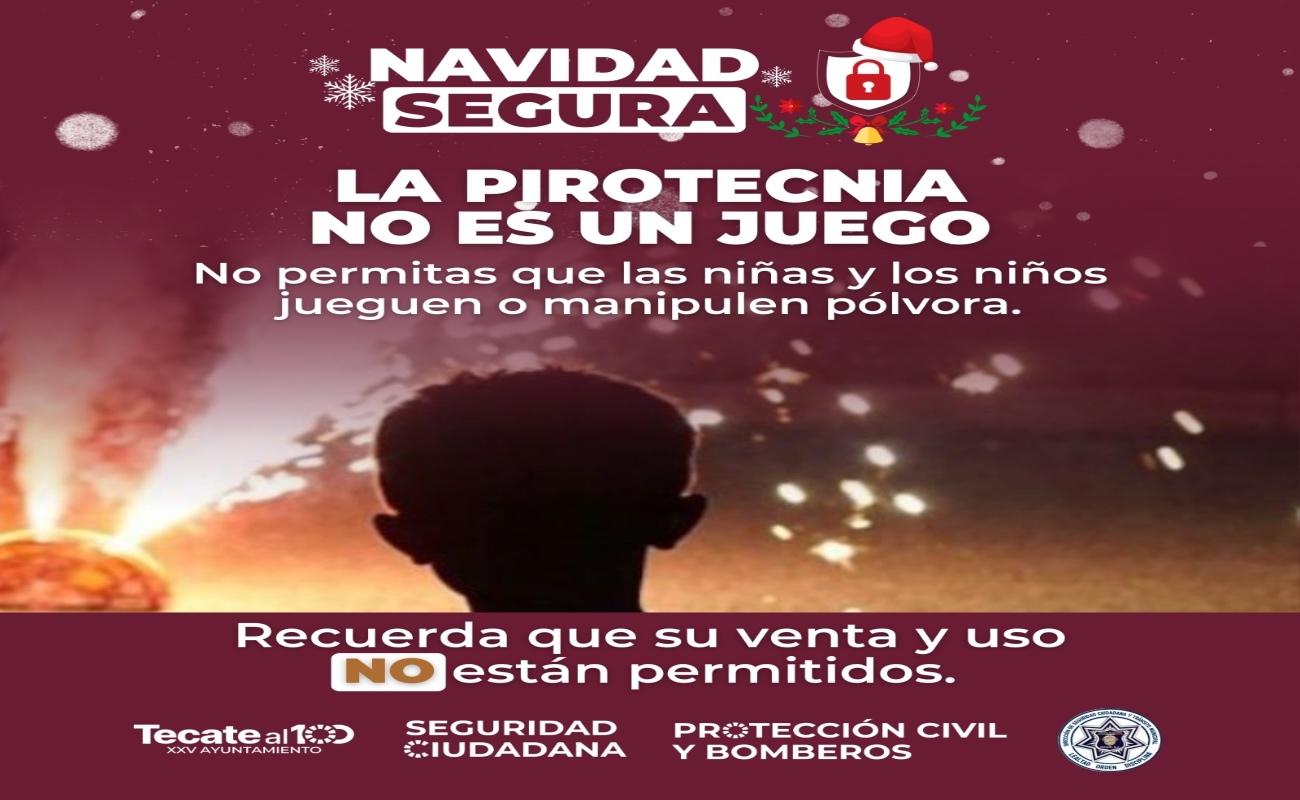 Buscan salvaguardar la integridad de las familias tecatenses durante la temporada decembrina.