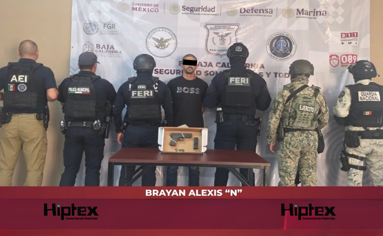 El detenido fue puesto a disposición de la Fiscalía General de la República (FGR).