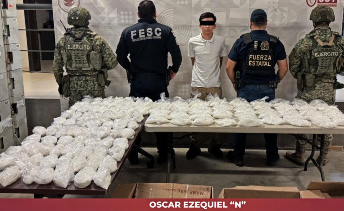 Capturan a generador de violencia en posesión de 35 kilos de metanfetamina