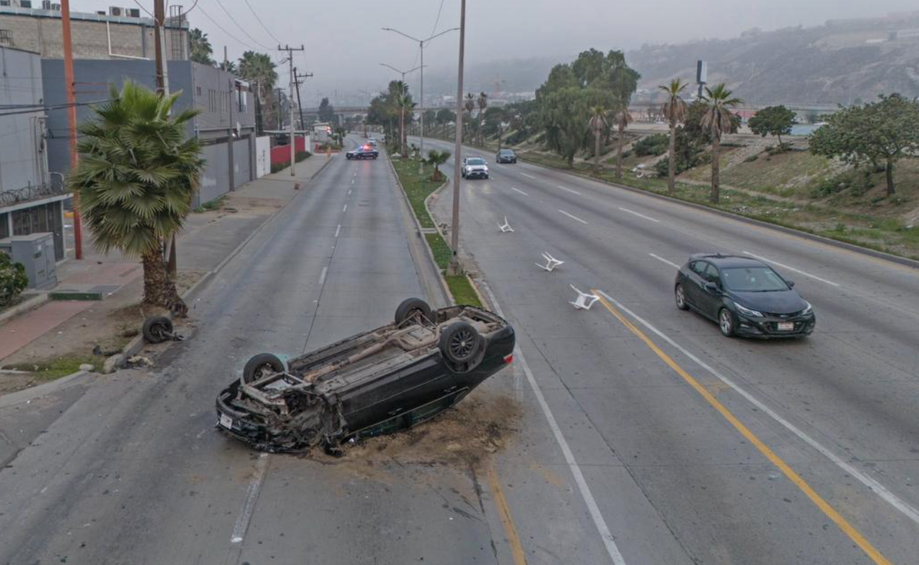 El accidente ocurrió a la altura de la colonia Los Santos.