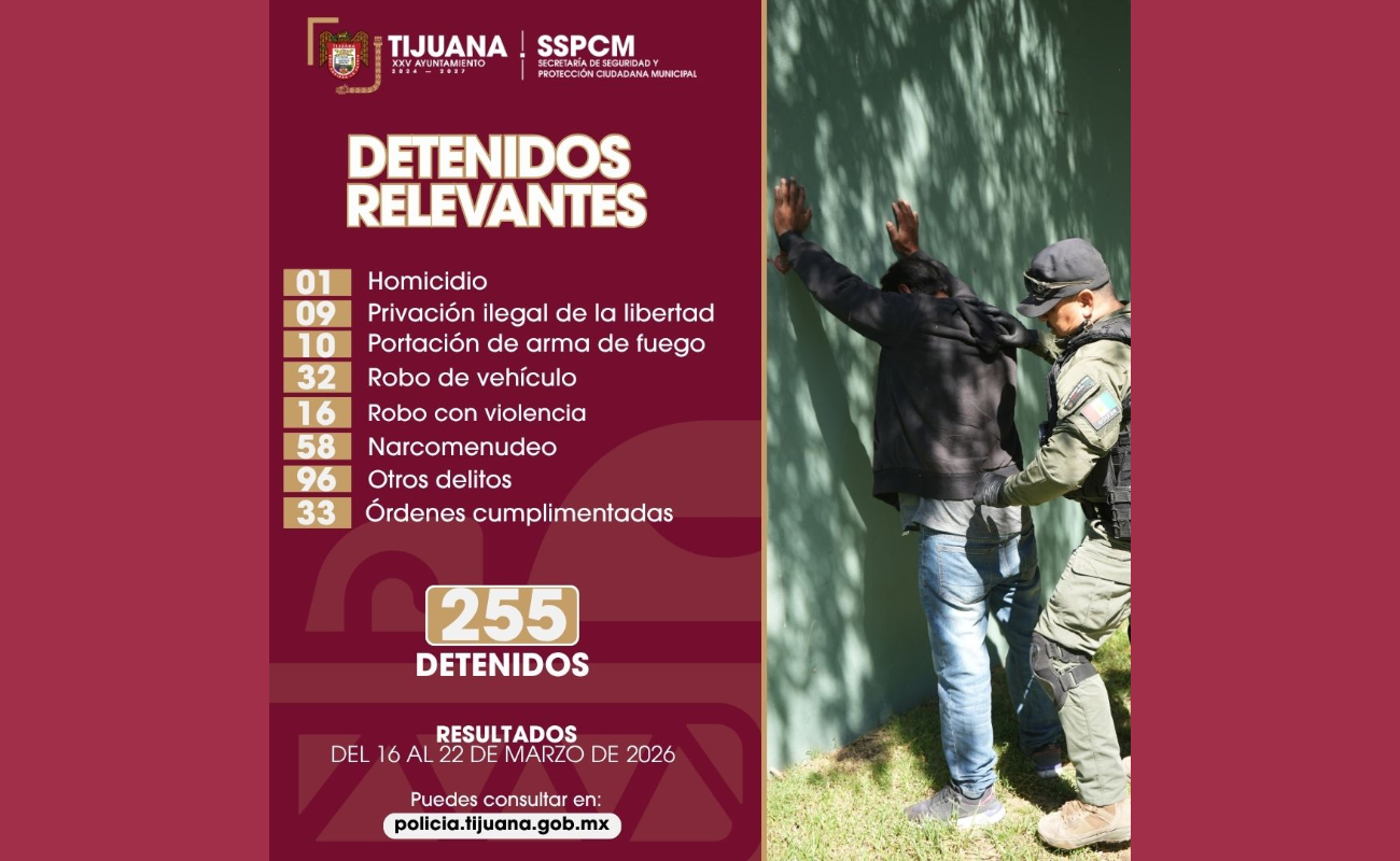 En ese lapso arrestó a una persona relacionada por homicidio.