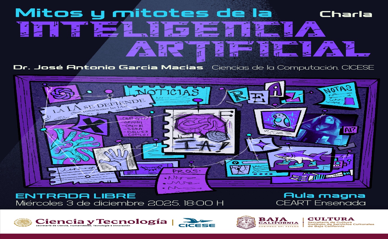 Charla de divulgación el 3 de diciembre, en CEART Ensenada.